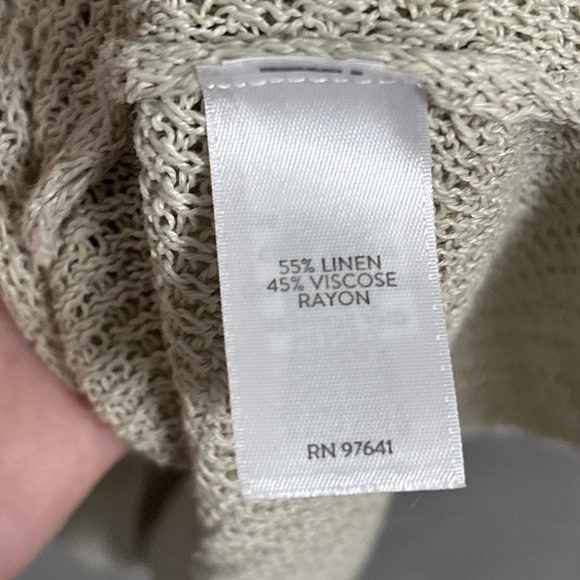 J Jill Sweater Small Beige Linen Lightweight Pullover Top‎ Tunic Beach Coastal - Picture 5 of 12